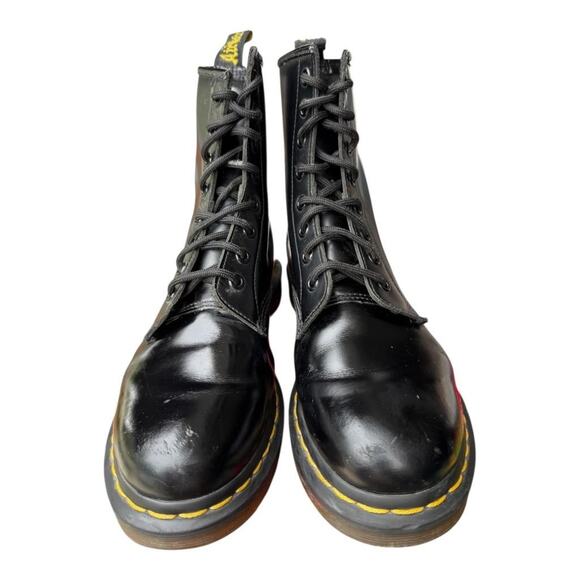 Dr Martens 1460 8 Eye Black Leather Boot Women US Size 8 - Picture 4 of 7